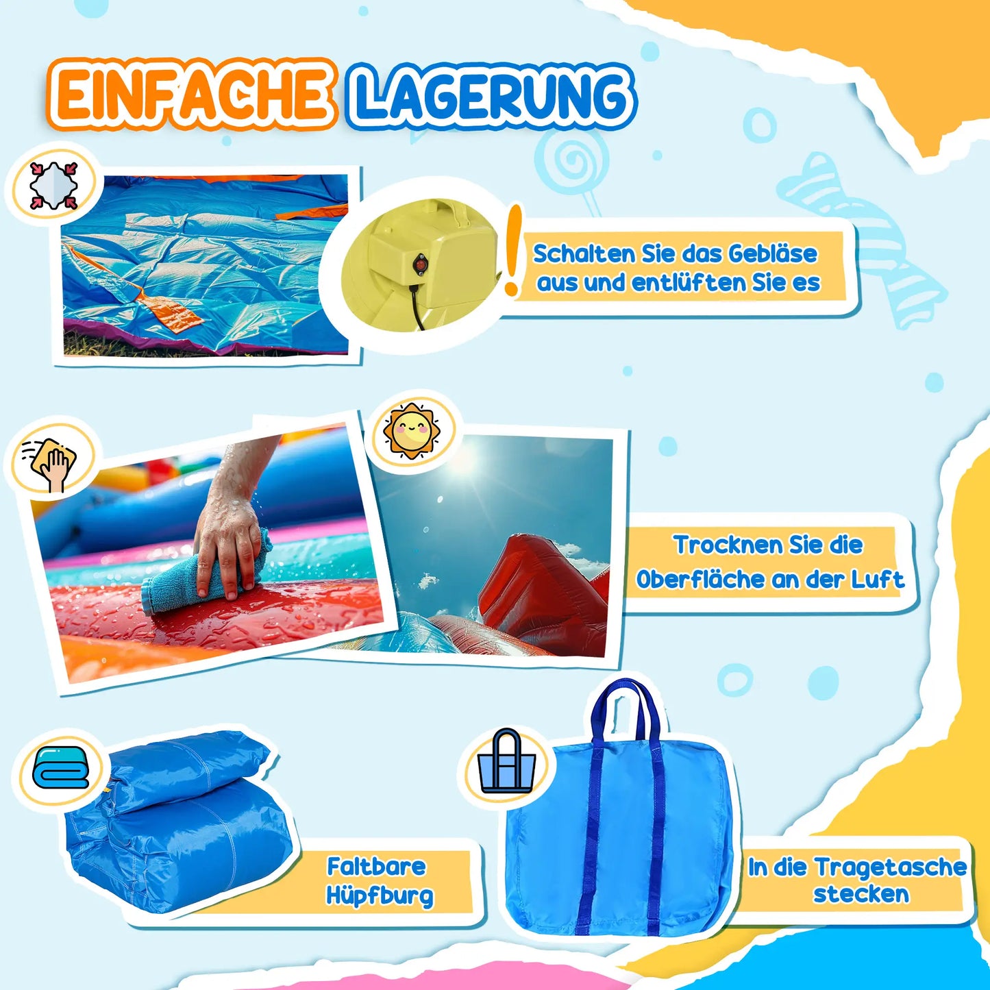 Aufblasbare Hüpfburg Spielburg für Outdoor Sprungbereich für Kinder 3-8 Jahre Wasserbecken