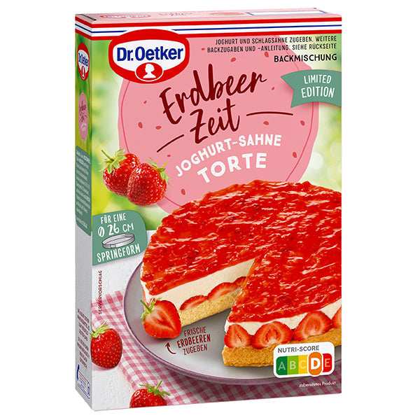 Dr Oetker Backmischung Erdbeer Zeit Joghurt-Sahne-Torte 175g – Produktansicht