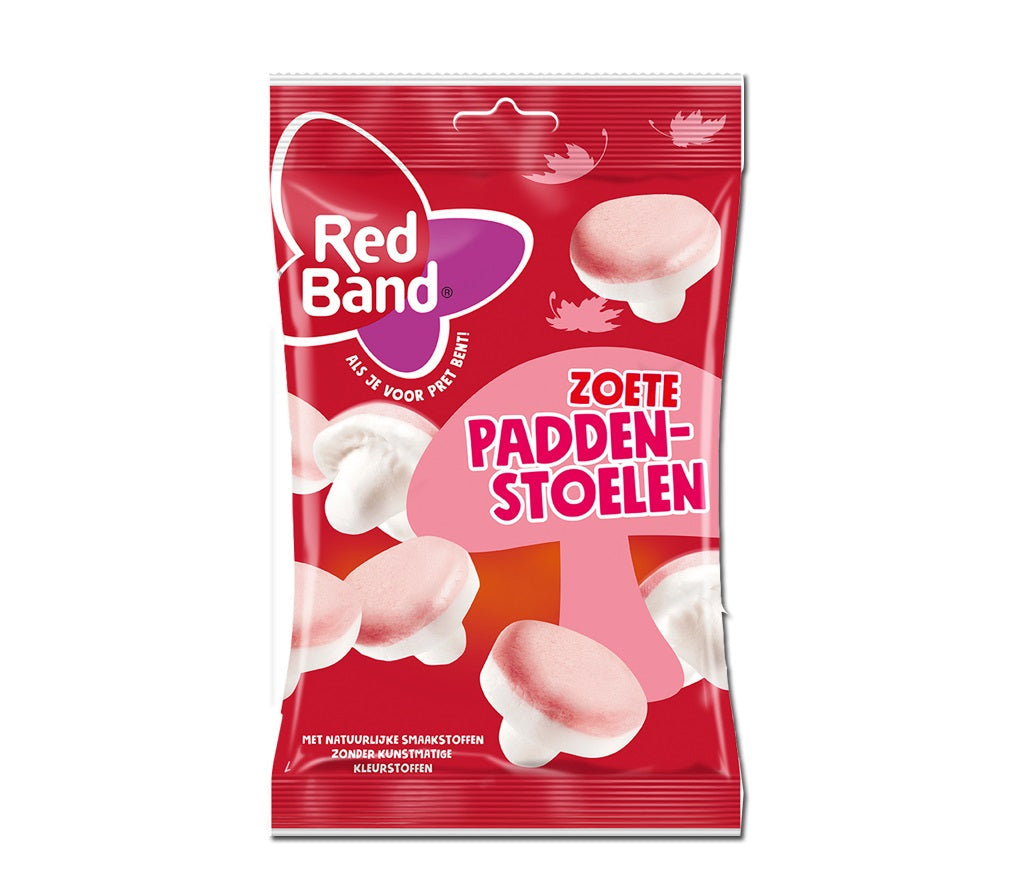Red Band Süsse Pilze Schaumzucker 130g Himbeergeschmack