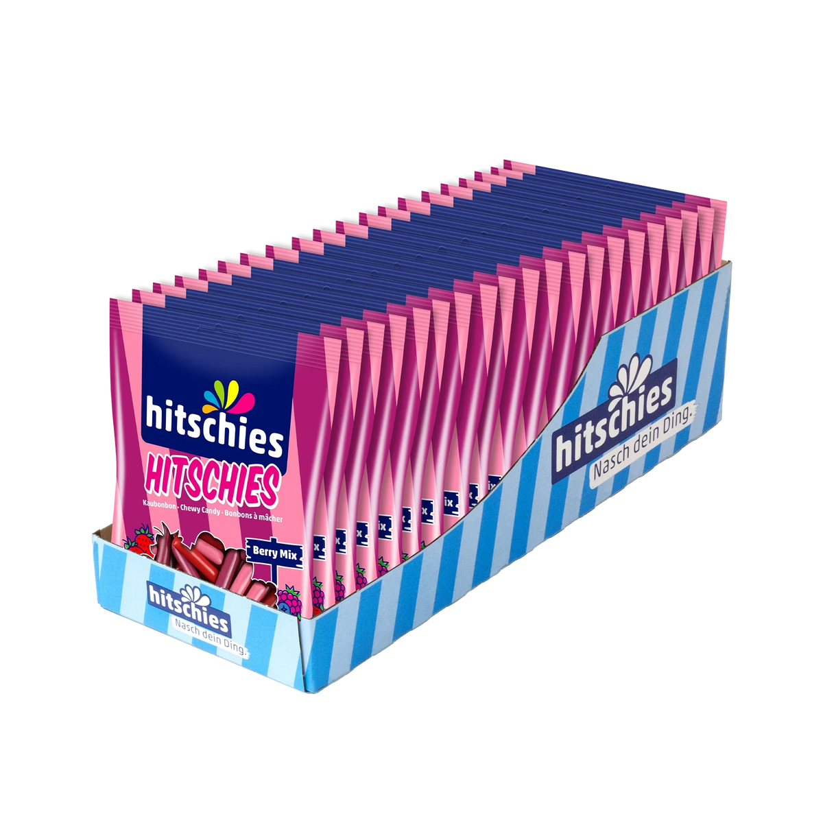 Hitschies Berry Mix 125g Kaubonbon Mix mit Waldfrucht und Beeren – Seitenansicht