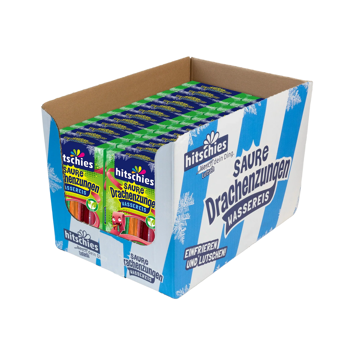 Hitschies Saure Drachenzungen Wassereis 10x40ml Fruchtgeschmack – Seitenansicht