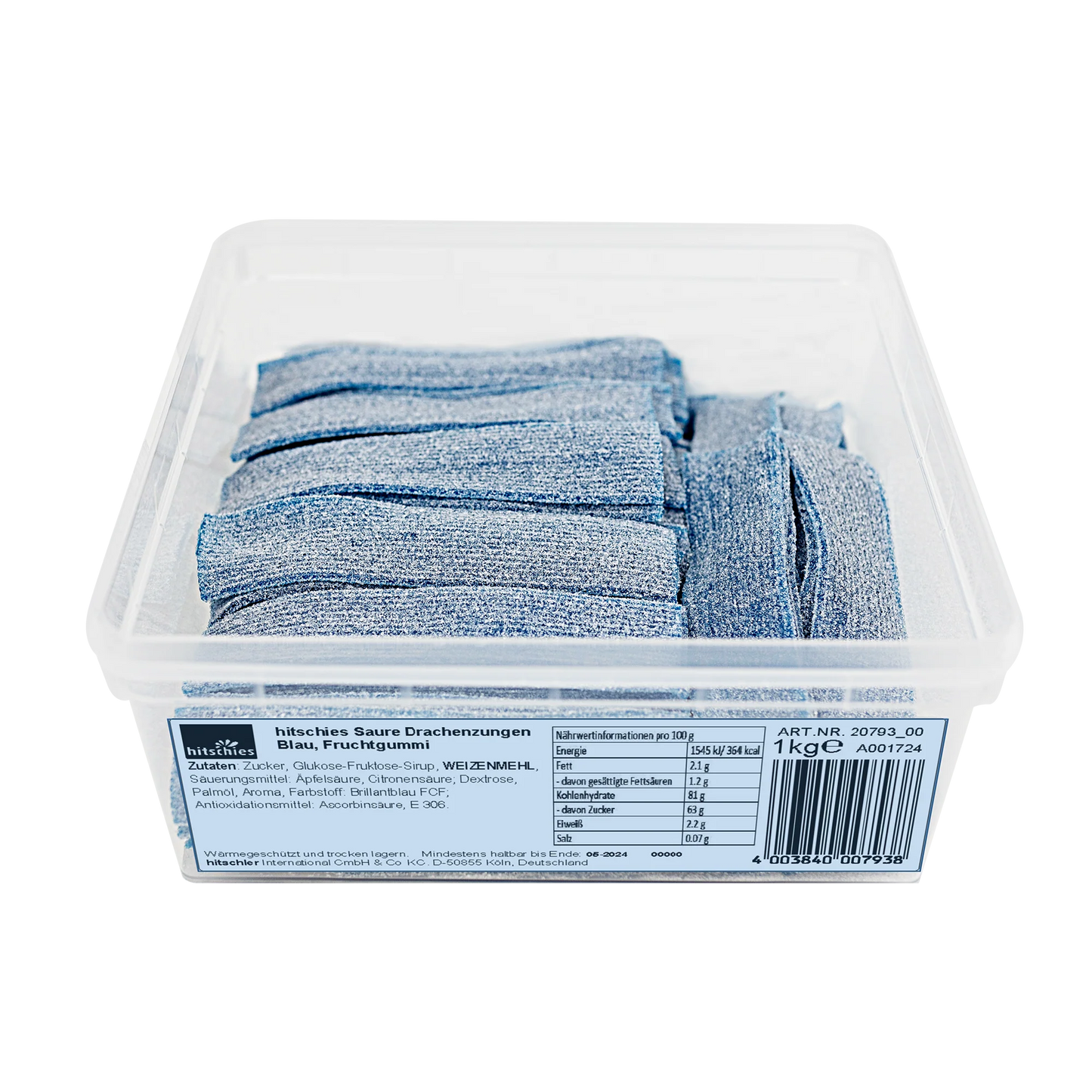 Hitschies Saure Drachenzungen Blau 1000g