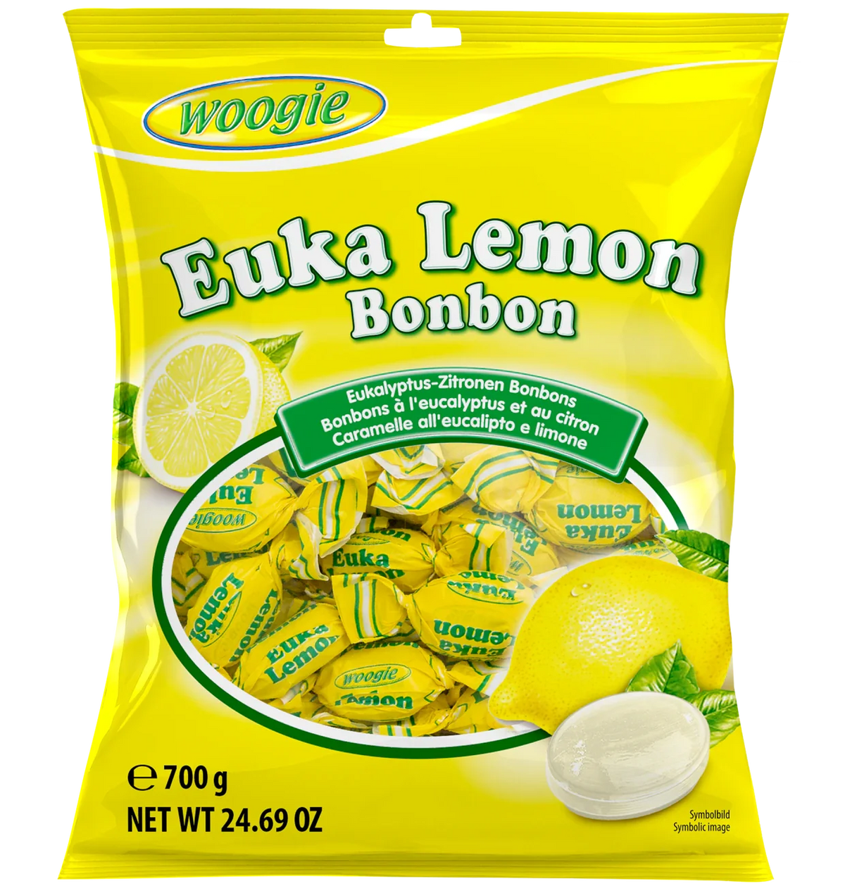 Woogie Bonbons Euka Lemon 700g Produktbild – Produktansicht