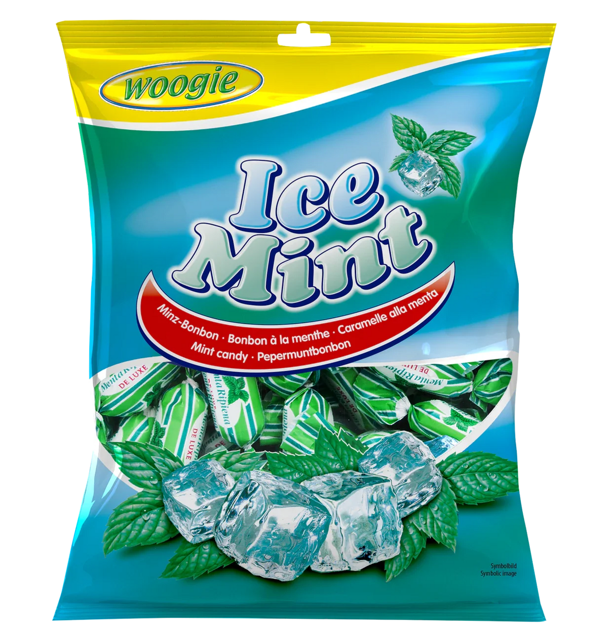 Woogie Bonbons Ice Mints 170g gefüllte Mint-Eis-Bonbons – Produktansicht