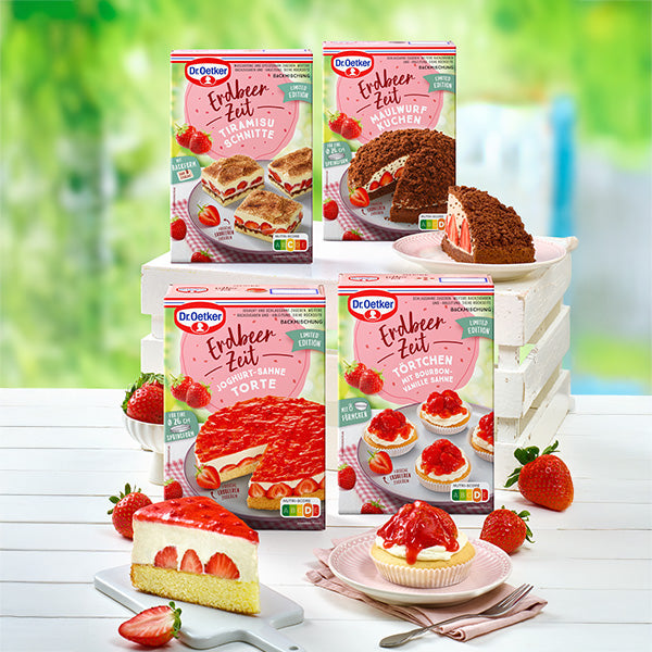 Dr Oetker Backmischung Erdbeer Zeit Joghurt-Sahne-Torte 175g – Detailansicht