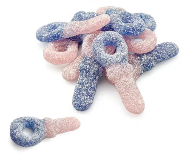 Frisia Vegane saure Bubblegum Fruchtgummi Schnuller 1 kg – Seitenansicht