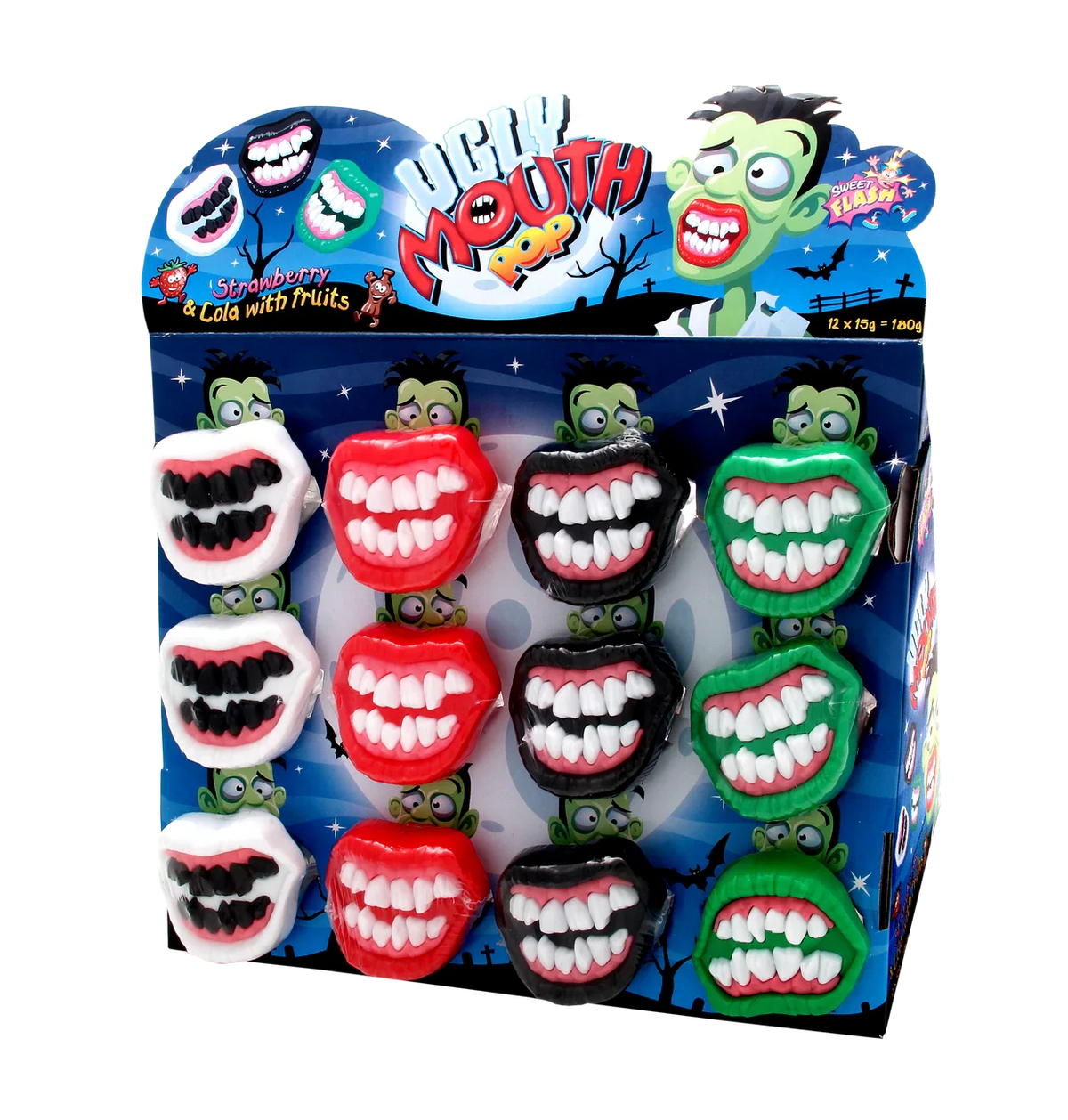BPop Gruselgebiss Lollipop Gebissform 15g Fruchtgummi – Detailansicht