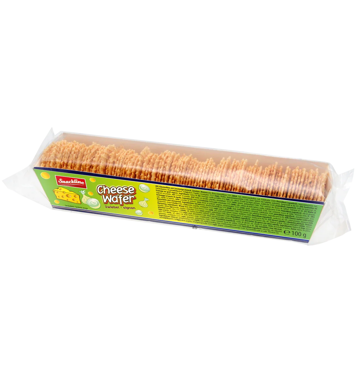 Snackline Käsewaffeln Zwiebeln 100g Hauchdünn Knusprig Würzig