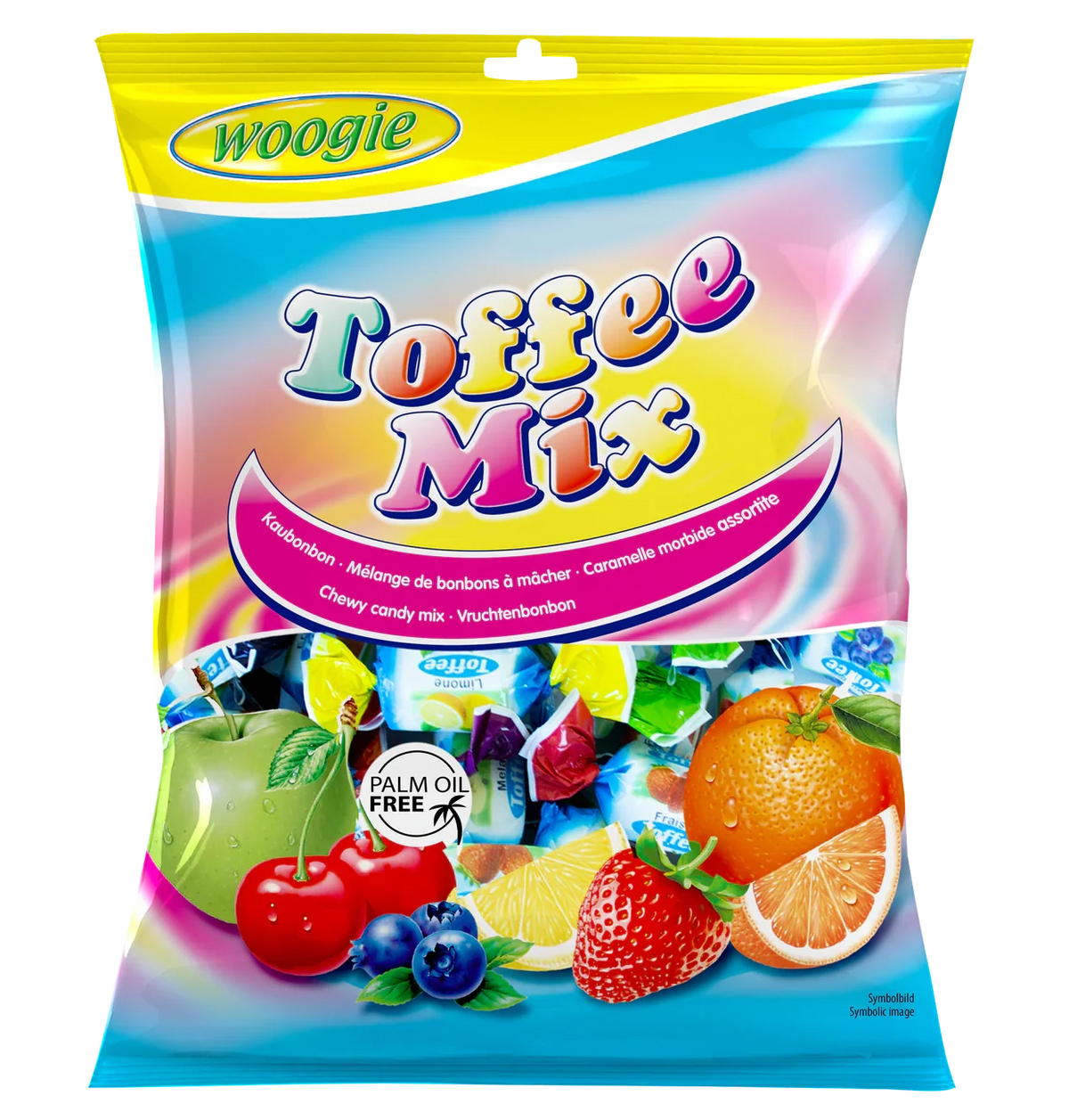 Woogie Kaubonbons Toffee Mix 160g mit fruchtigem Geschmack – Produktansicht