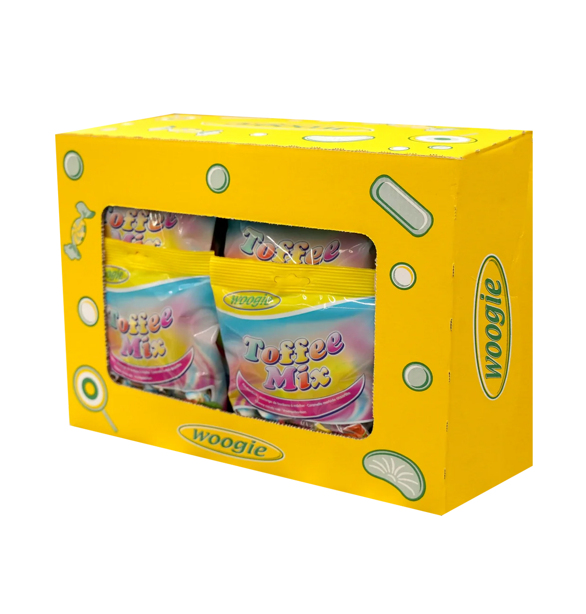 Woogie Kaubonbons Toffee Mix 160g mit fruchtigem Geschmack – Detailansicht