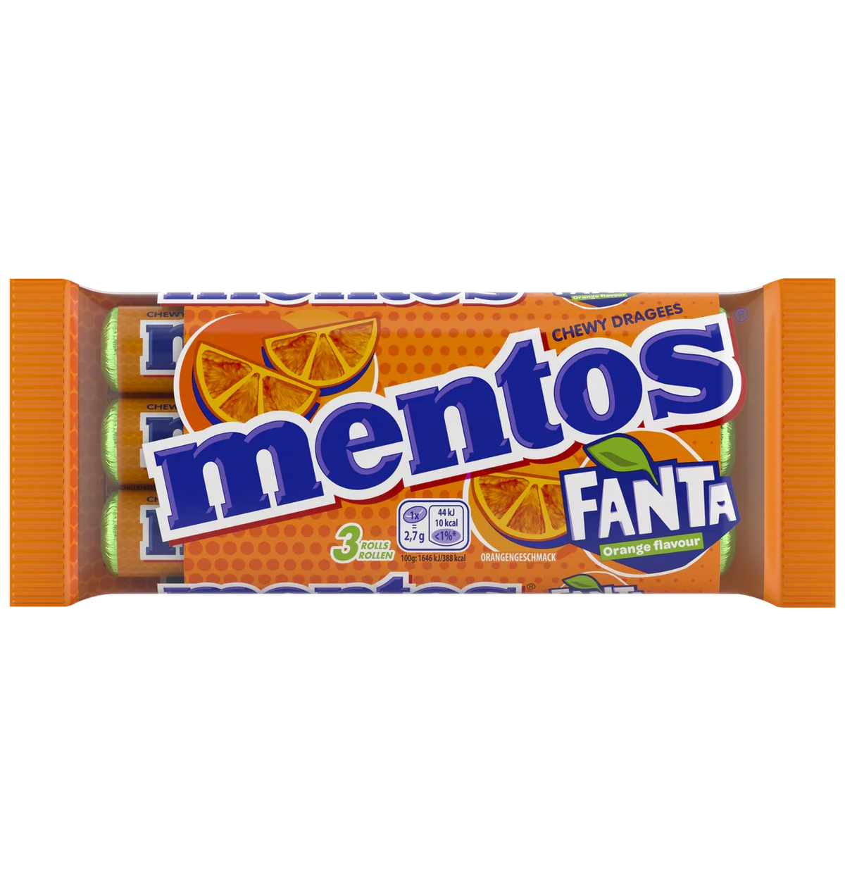 Mentos Fanta Dragées 3x38g mit Fantageschmack – Produktansicht