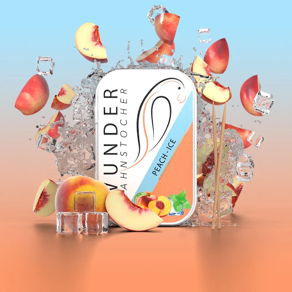 Wunder Zahnstocher Peach Ice 100 Stück in Metalldose – Detailansicht