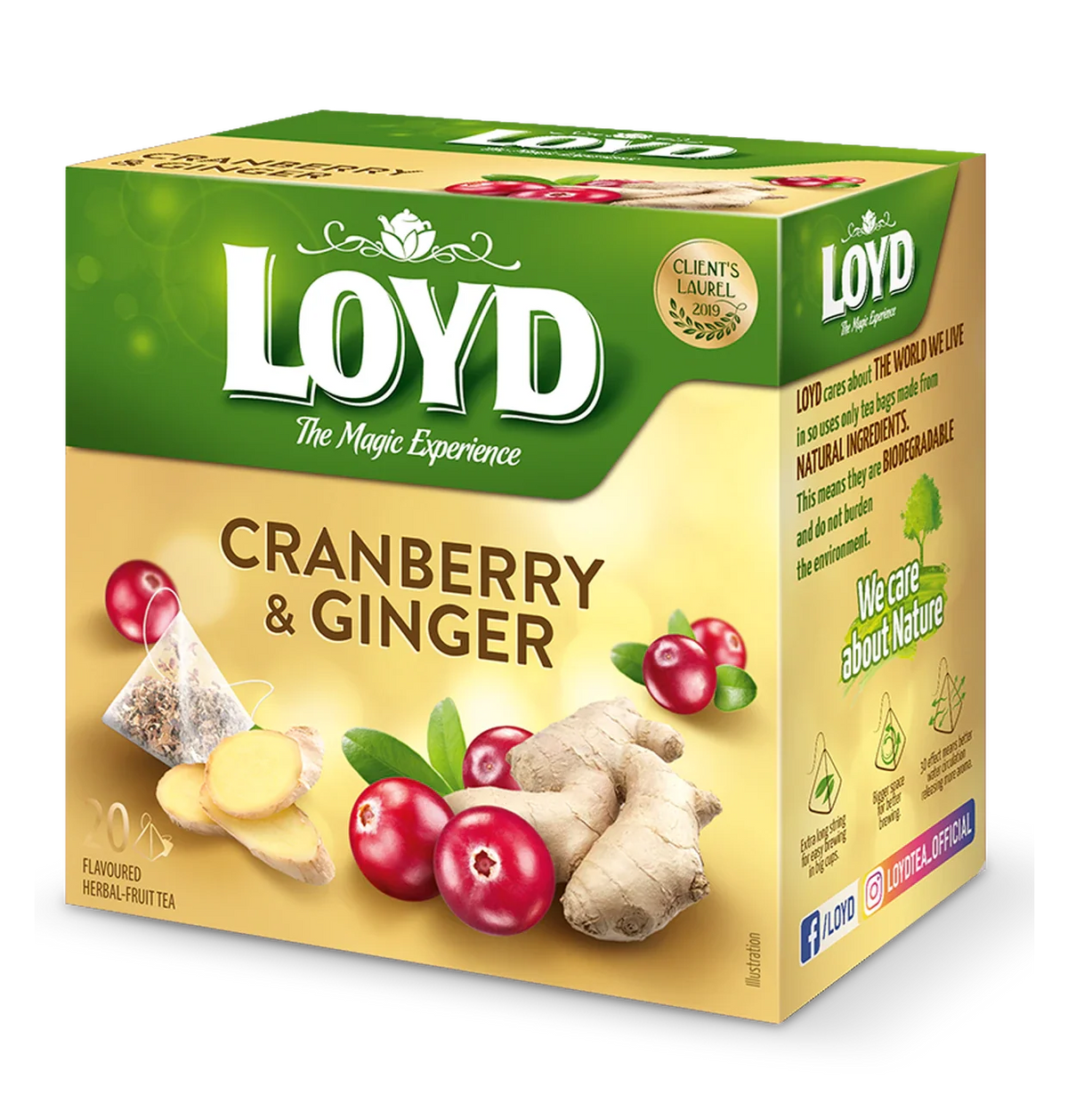 Loyd Tee Cranberry & Ingwer Pyramidenbeutel 20x2g