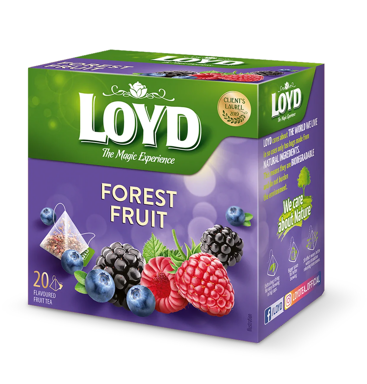 Loyd Tee Waldfrüchte Früchtetee 20x2g Pyramiden-Beutel