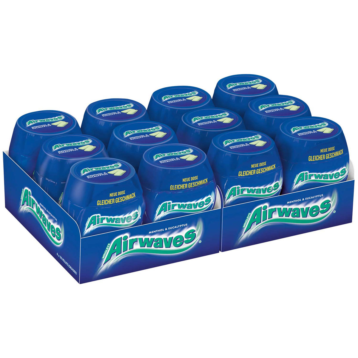 Wrigleys Airwaves Menthol & Eucalyptus zuckerfreie Kaugummi 50 Dragees – Detailansicht