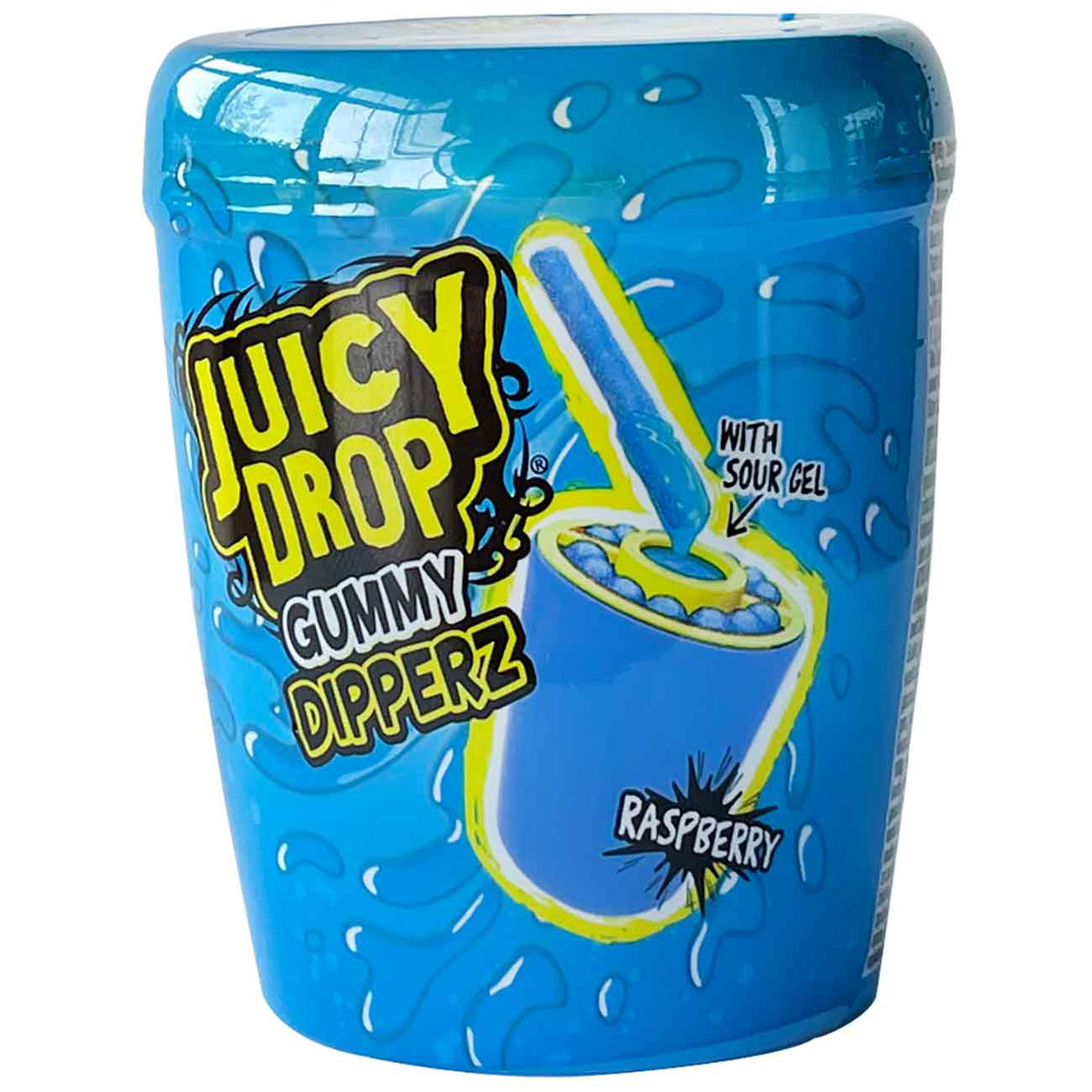 Bazooka Juicy Drop Gummy Dipperz Himbeere 96g – Seitenansicht
