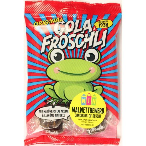 Candyshop.ch Original Cola Fröschli 140g Beutel mit 23 Bonbons