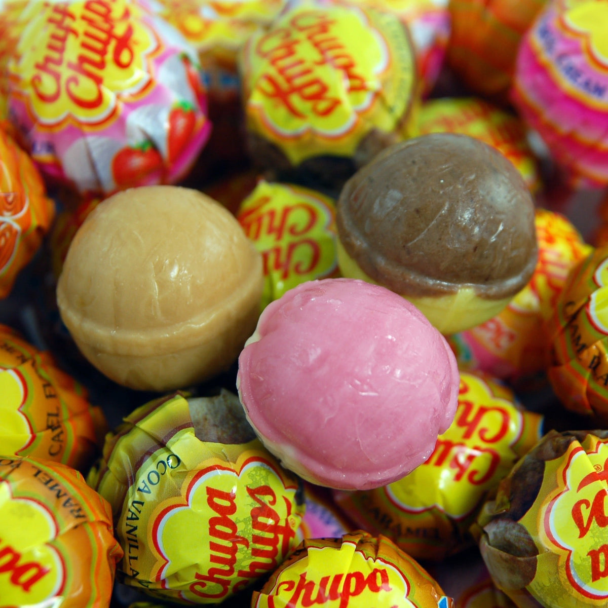 Chupa Chups Milky 100er Lutscher verschiedene Geschmacksrichtungen 1200g – Detailansicht