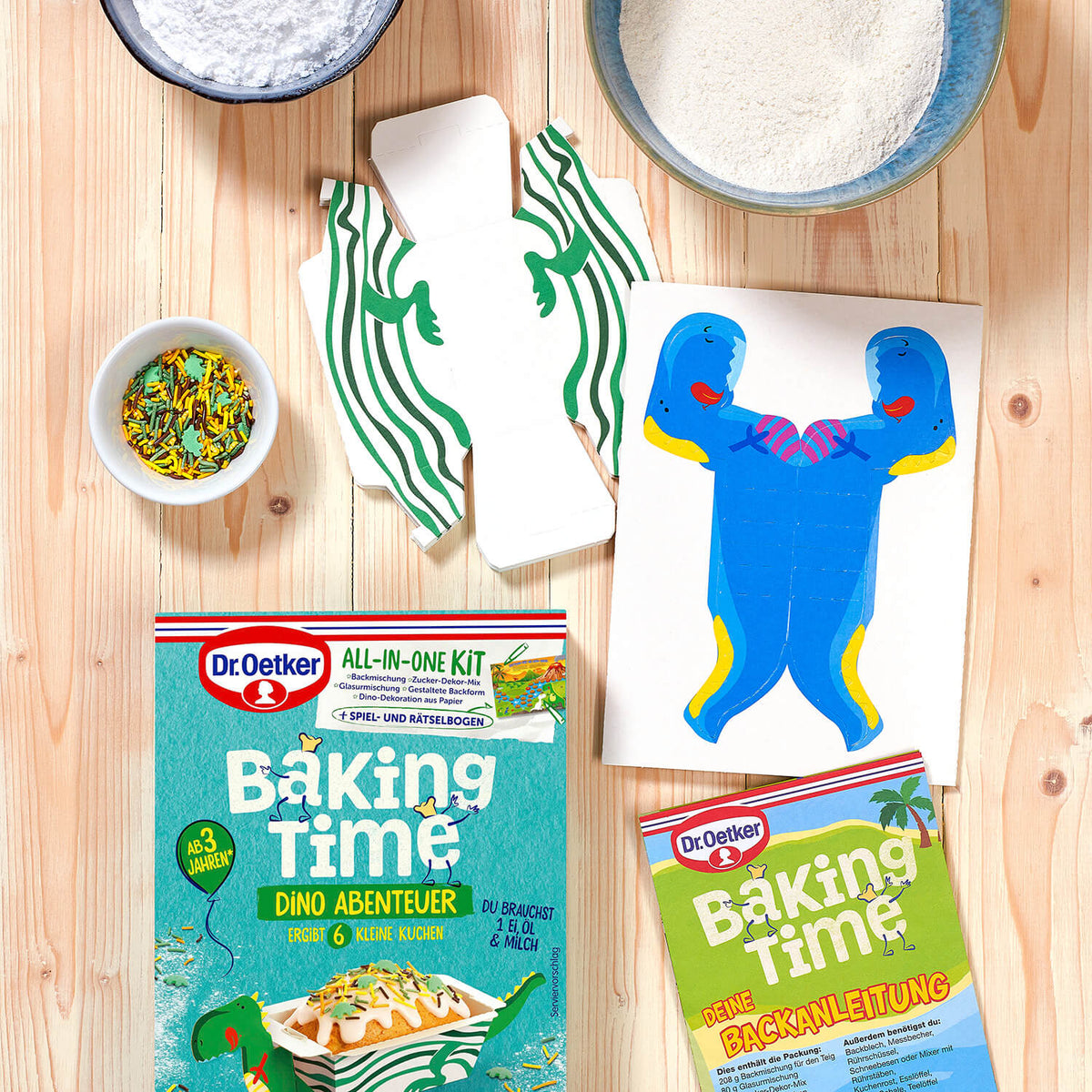 Dr Oetker Backmischung Dino Abenteuer Vanille 175g Backkit – Seitenansicht