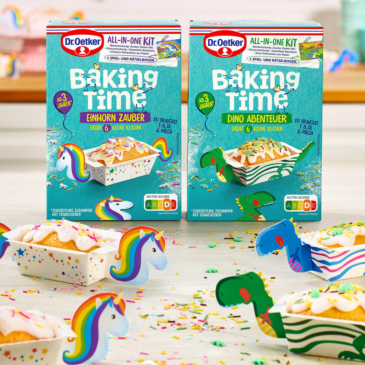 Dr Oetker Backmischung Einhorn Zauber 175g mit Vanillegeschmack – Seitenansicht