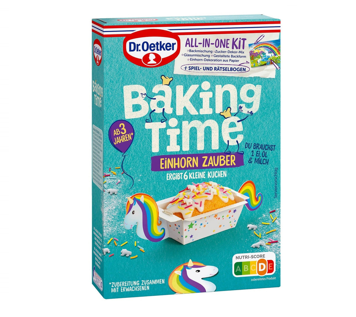 Dr Oetker Backmischung Einhorn Zauber 175g mit Vanillegeschmack – Produktansicht