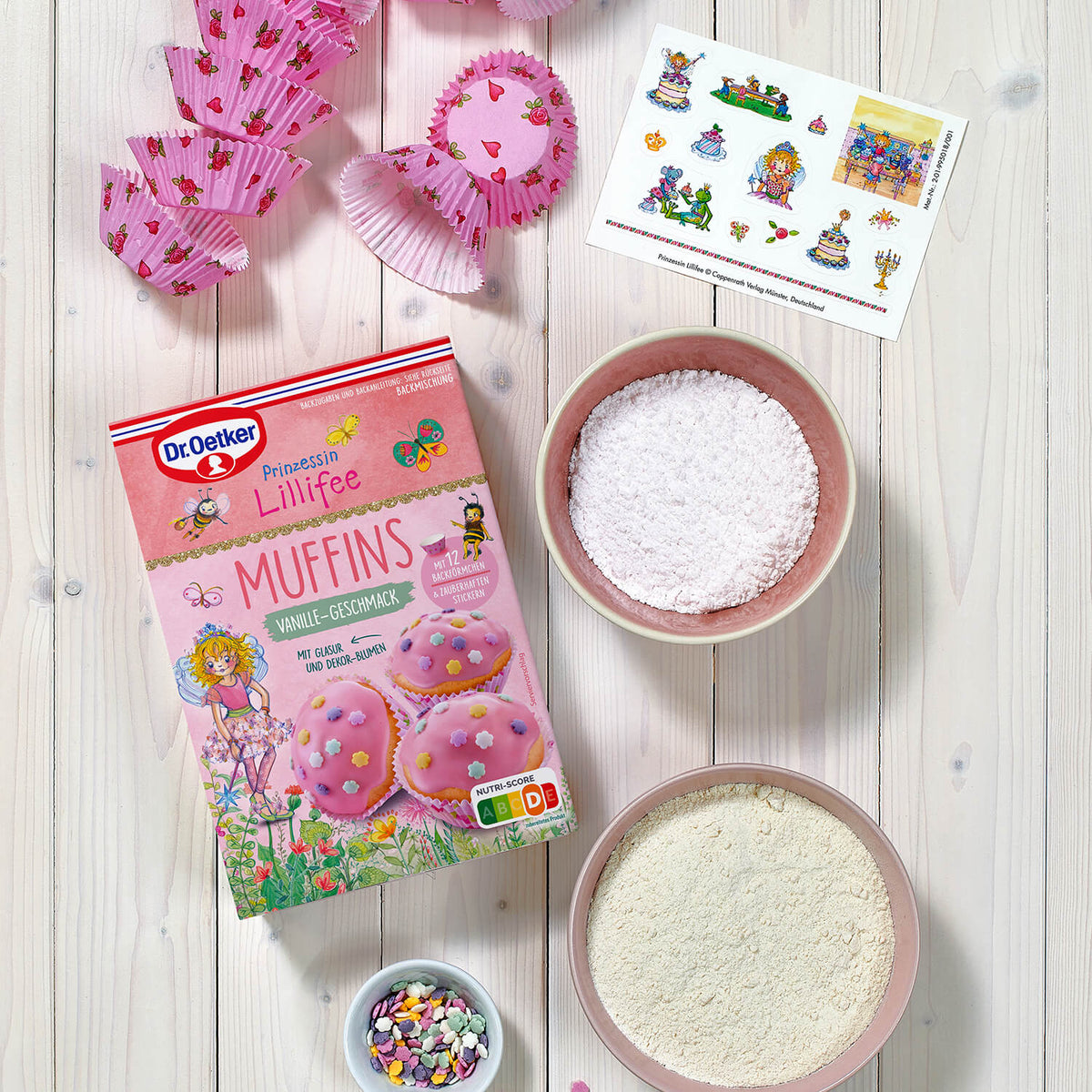 Dr Oetker Backmischung Prinzessin Lillifee Vanille Muffins 397g – Anwendungsansicht