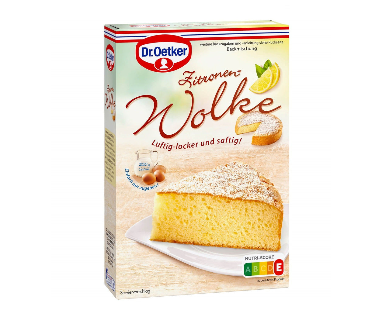 Dr Oetker Backmischung Zitronen Wolke luftiger Rührkuchen 175g