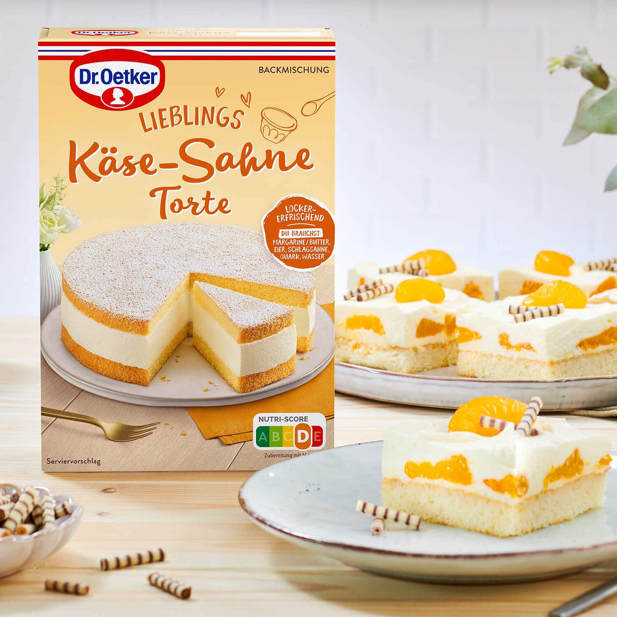 Dr Oetker Käse-Sahne Torte Backmischung 385g für klassische Käse-Sahne Torte – Detailansicht