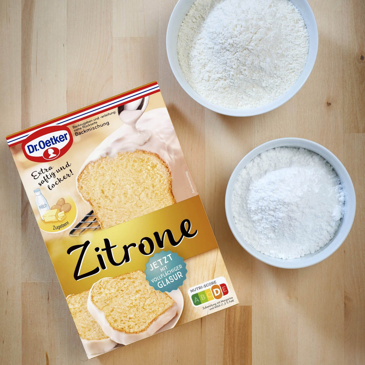 Dr Oetker Zitronen Kuchen Backmischung 150g Packung – Detailansicht