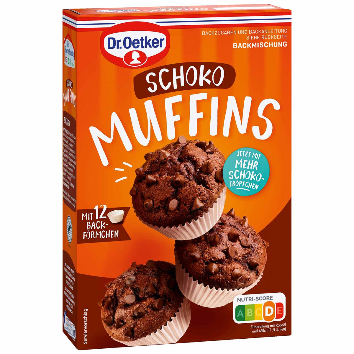 Dr. Oetker Backmischung Muffins Schoko 345g mit Rainforest Alliance Kakao