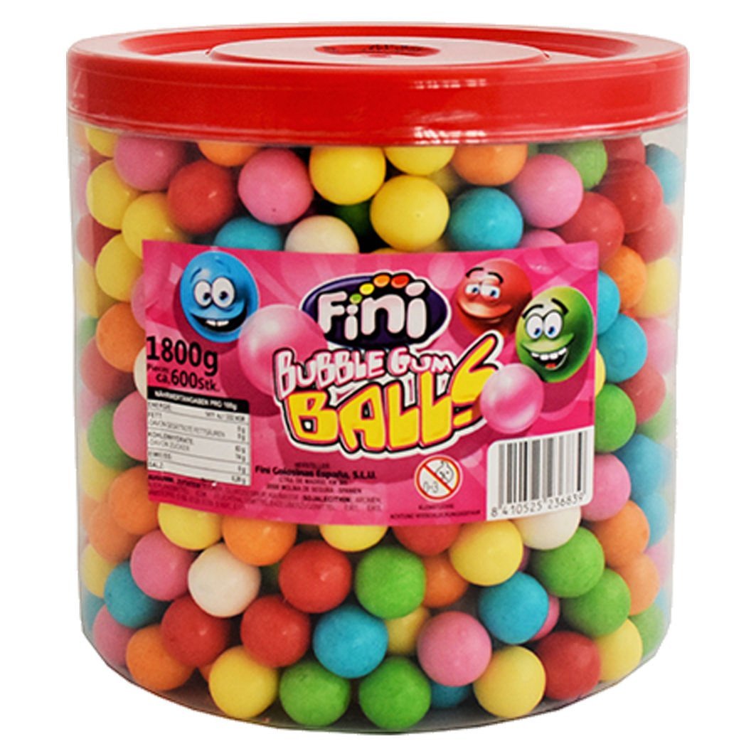 Fini Bubble Gum Kaugummikugeln 600 Stück 1.8 kg Nachfüllpack