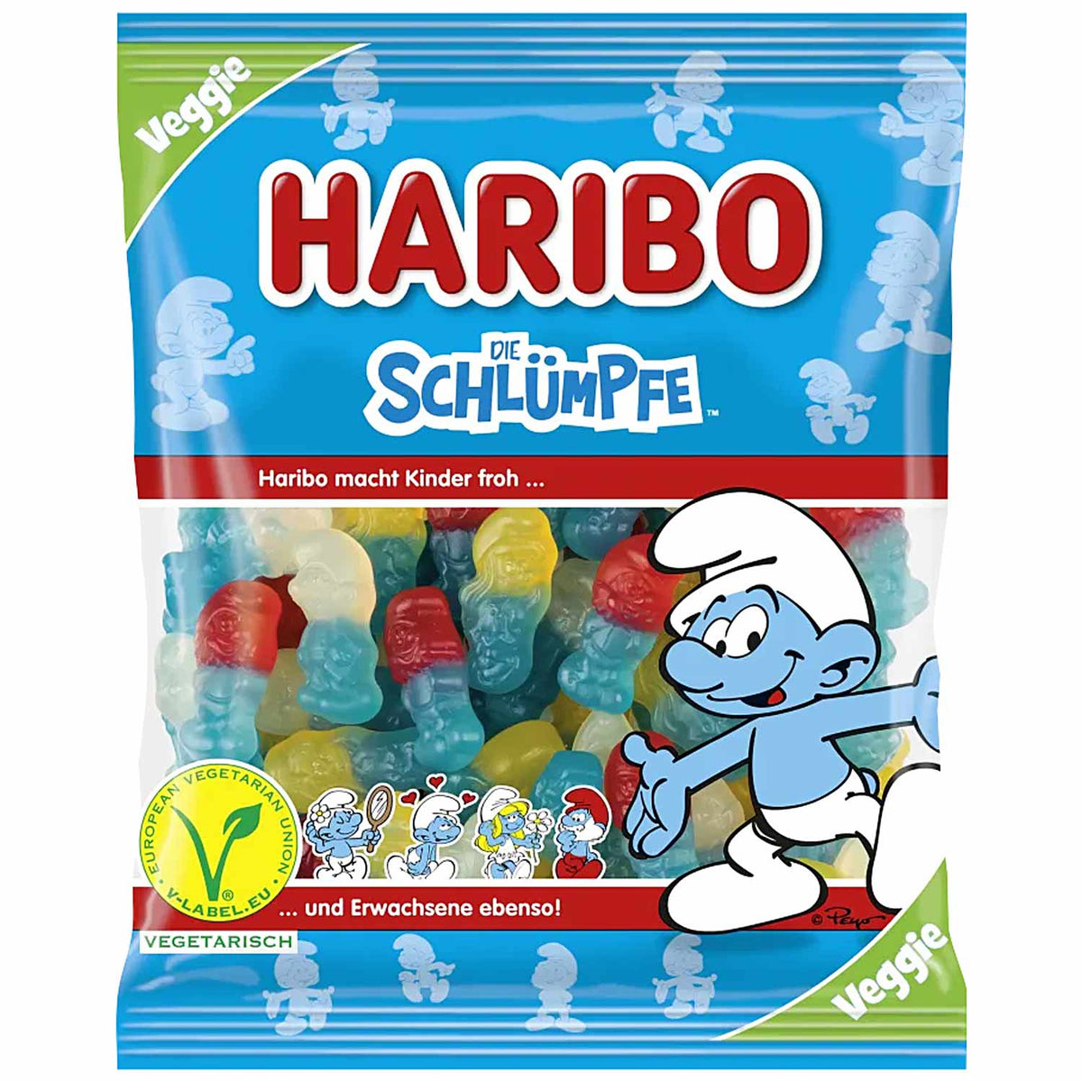 Haribo Die Schlümpfe klein vegetarisch Fruchtgummi 175g