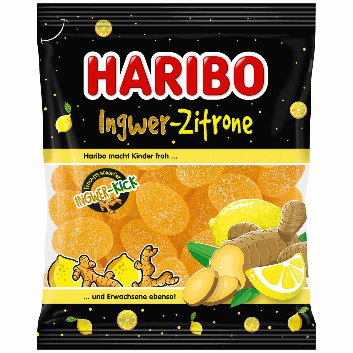 Haribo Ingwer-Zitrone Fruchtgummi 160g Packung