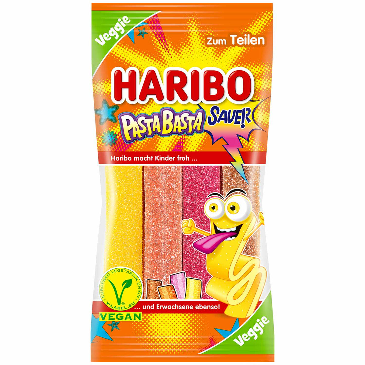 Haribo Pasta Basta sauer vegan Fruchtgummi 160g Beutel