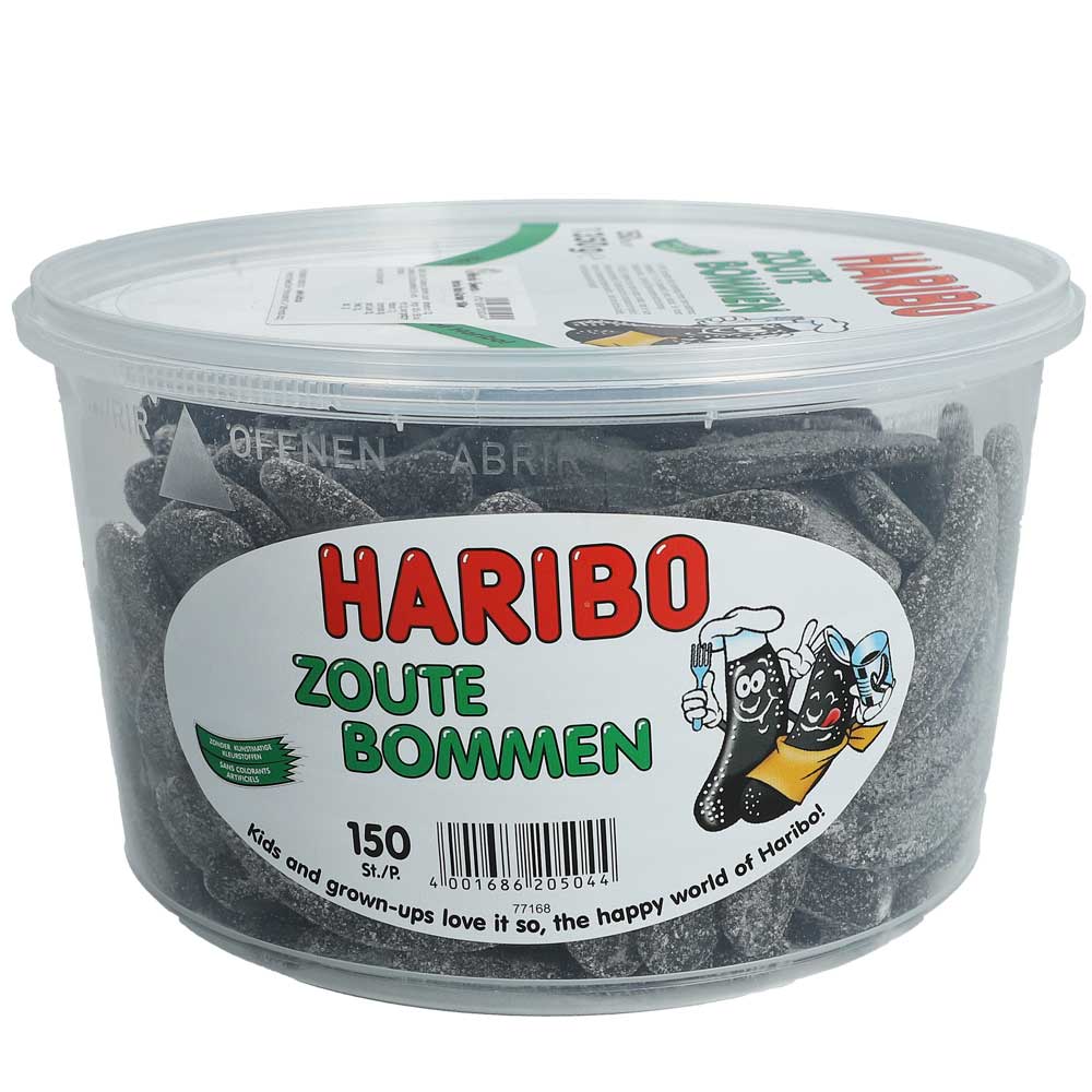 Haribo Salz Lakritz Gurken gezuckert 150 Stück 1350g – Produktansicht
