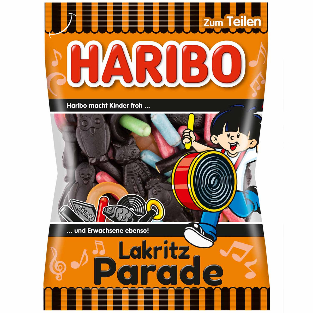 Haribo Lakritz Parade 175g Mischpackung mit Fruchtgummi und Lakritz