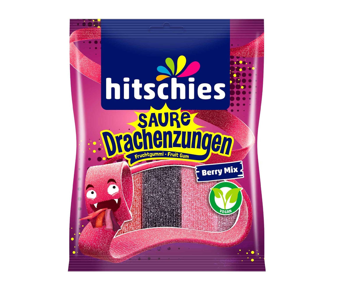 Hitschies Saure Drachenzungen Berry Mix Fruchtgummi vegan 125g