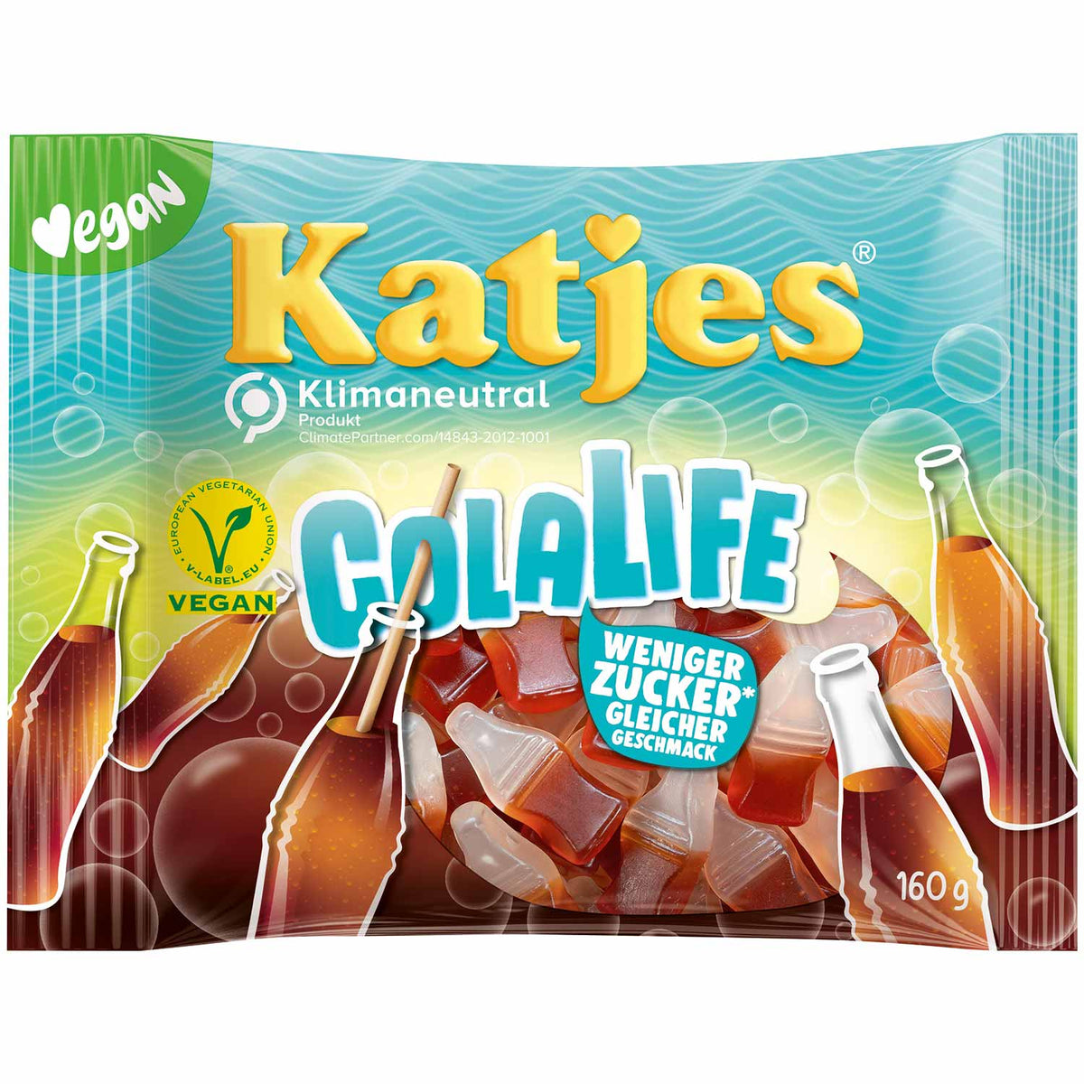 Katjes ColaLife Fruchtgummi mit Cola-Geschmack 160g Packung