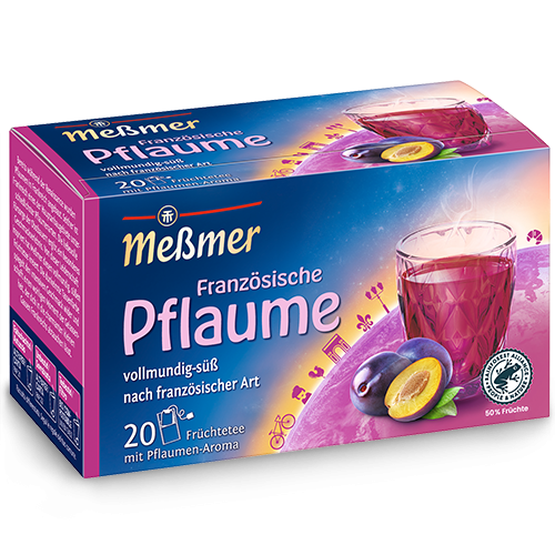 Messmer Französische Pflaume Früchtetee rot 45g 20 Beutel