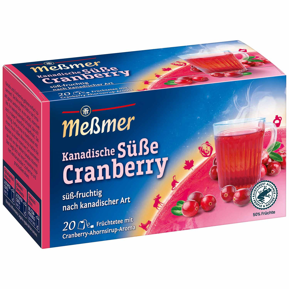 Messmer Kanadische Süsse Cranberry Früchtetee 20 Beutel 175g