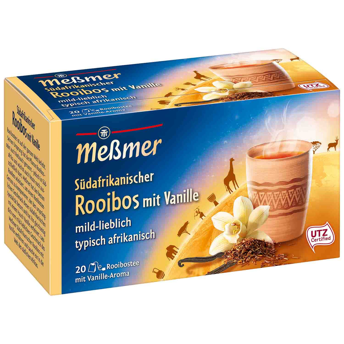 Messmer Südafrikanischer Rooibos Tee mit Vanille 20 Beutel