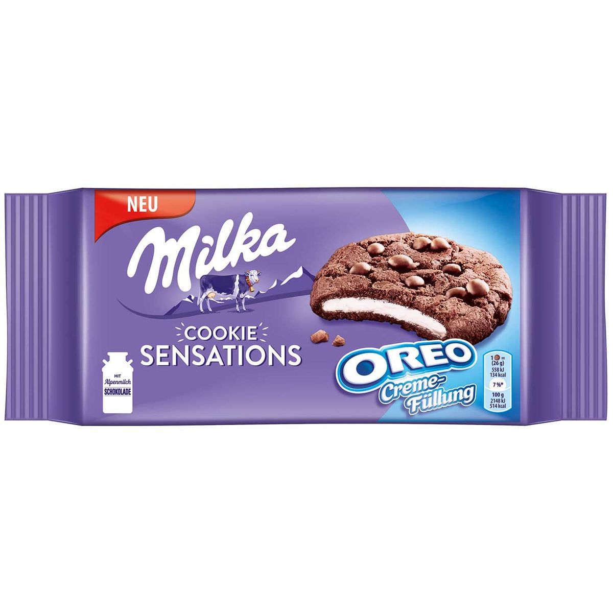 Milka Cookie Sensations Oreo Schokoladenkekse 156g – Detailansicht