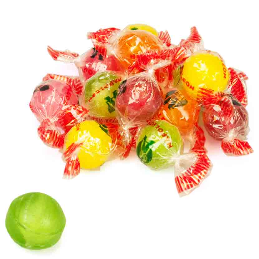 Napoleon Tropical Bonbons mit Brausepulverfüllung 1 kg Beutel – Detailansicht