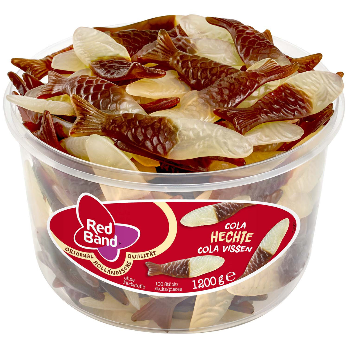 Red Band Cola Hechte 100er Fruchtgummi mit intensivem Colageschmack 1200g – Produktansicht