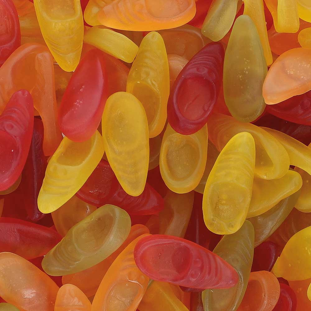 Red Band Fruchtgummi Schuhe rot 500er Pack 1250g – Detailansicht