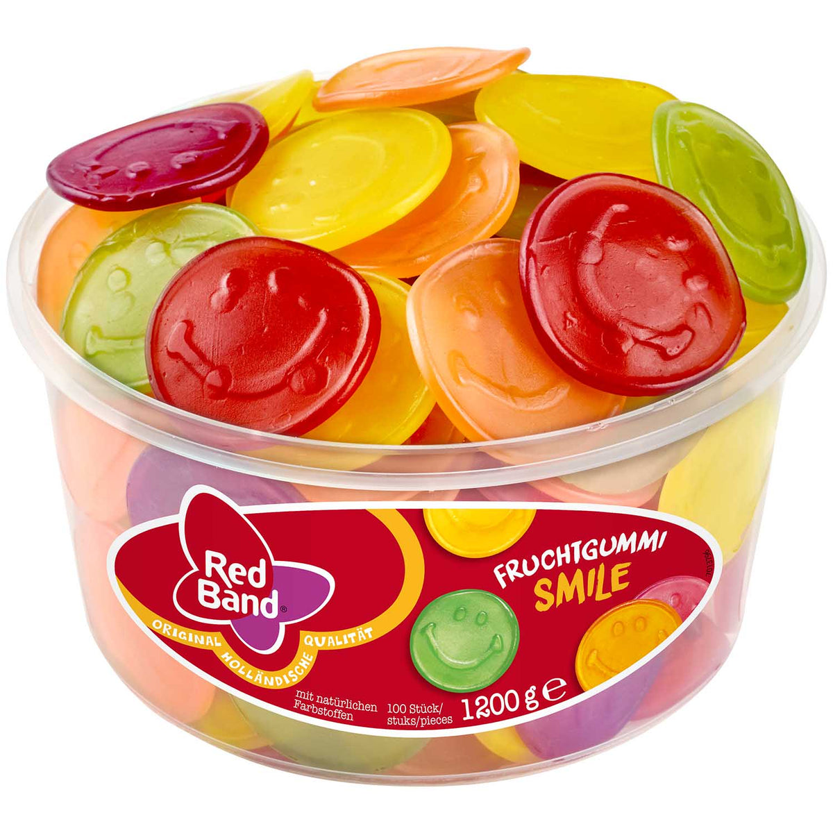 Red Band Fruchtgummi Smile 100er Pack 1200g Naturfarbstoffe – Produktansicht