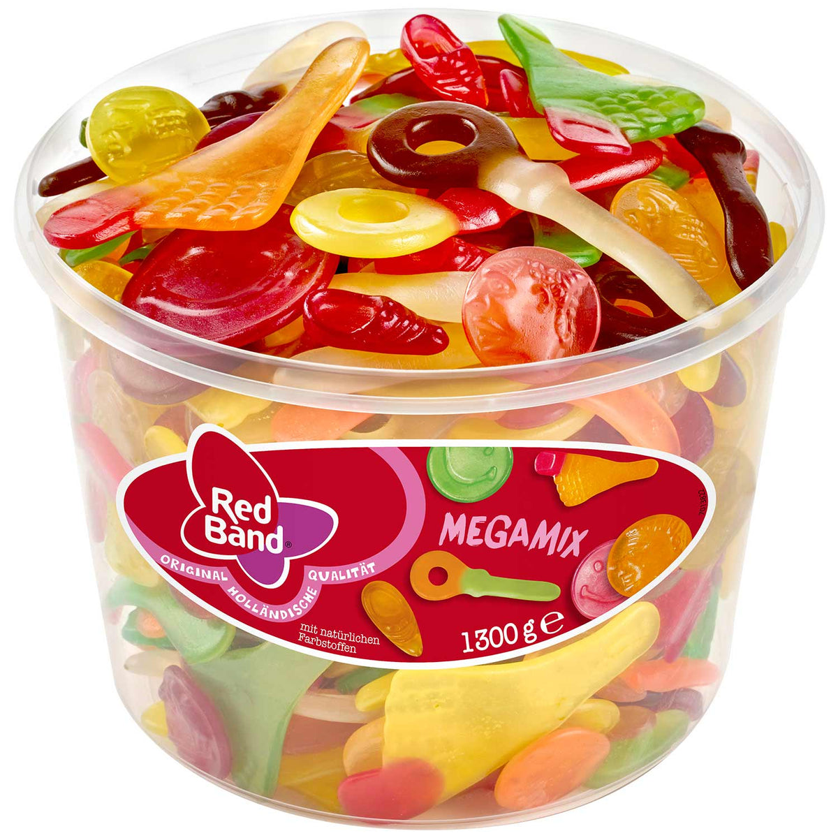 Red Band Mega Mix Fruchtgummi 1,3kg Beutel mit natürlichen Farbstoffen