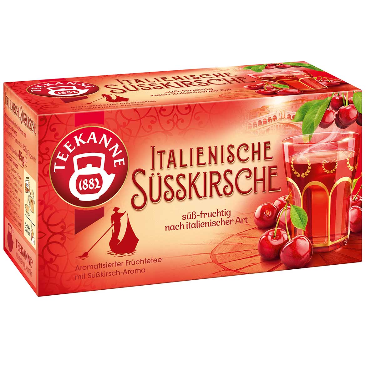 Teekanne Italienische Süsskirsche Früchtetee 20 Teebeutel 45g