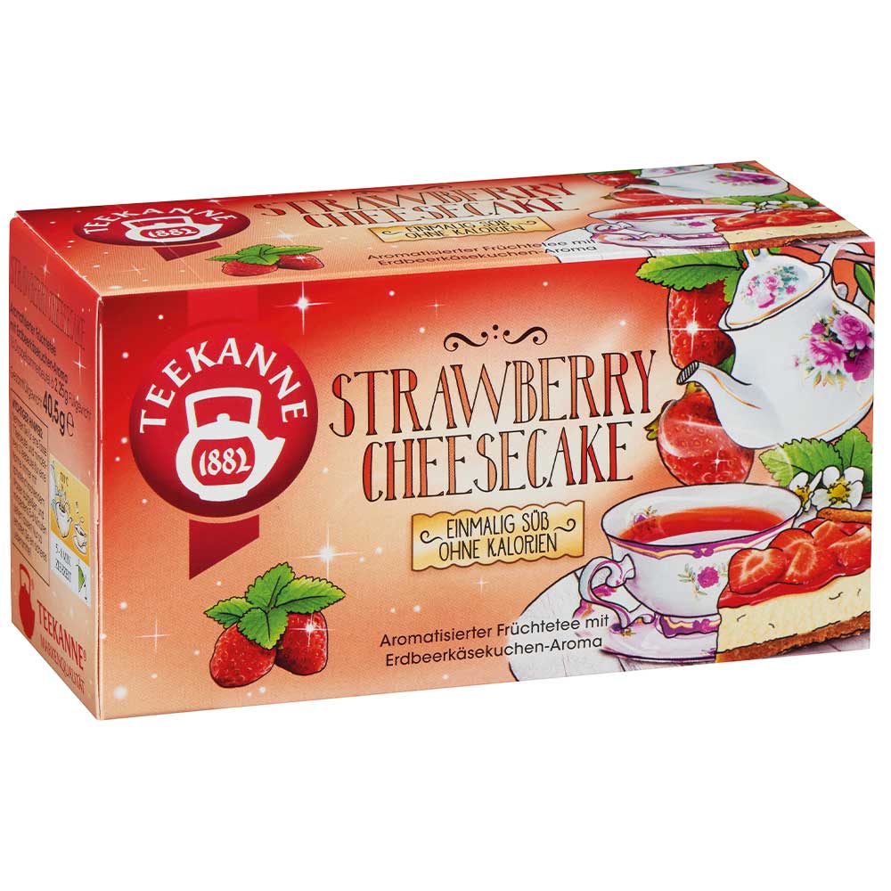 Teekanne Strawberry Cheesecake Früchtetee 18 Beutel 40,5g