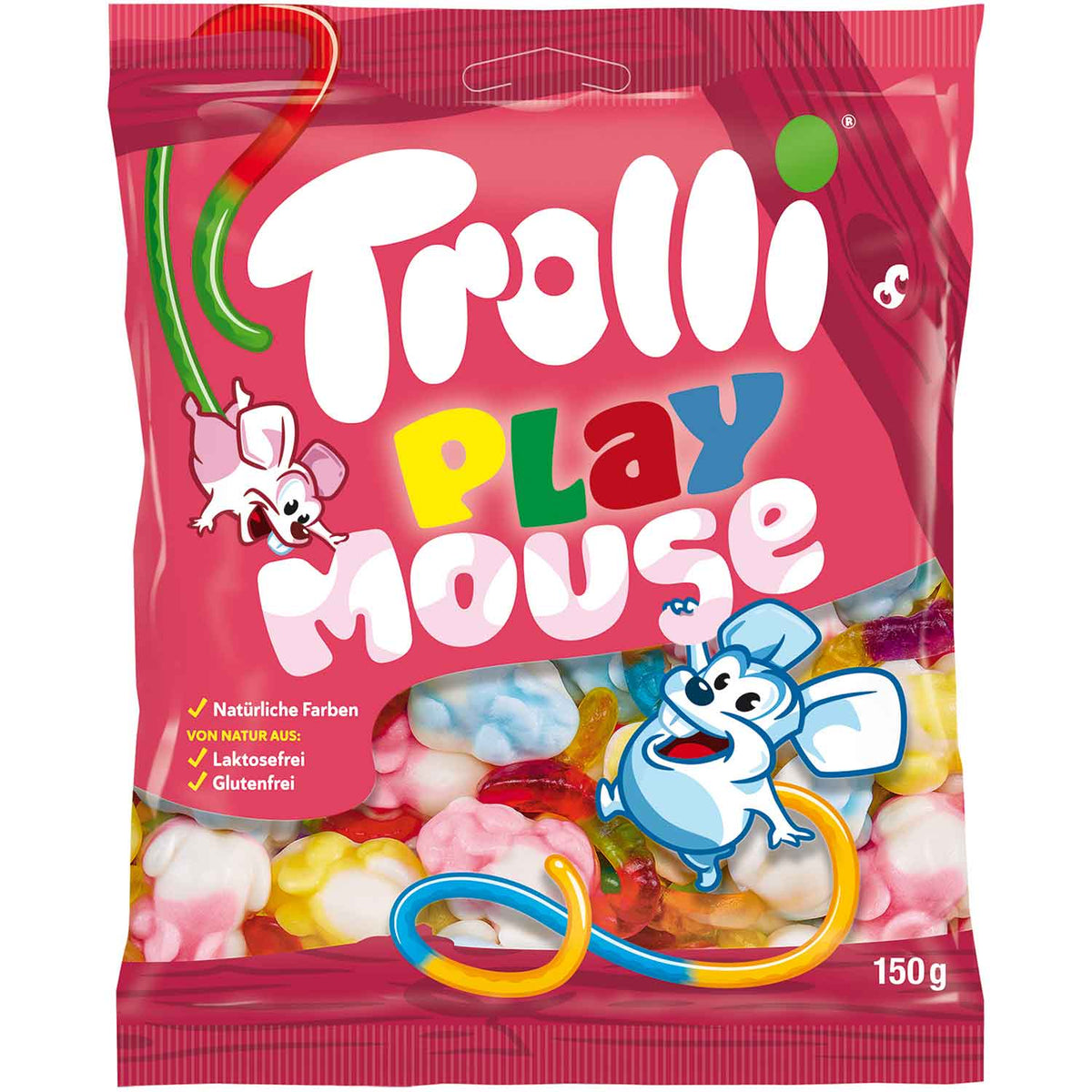 Trolli Playmouse Fruchtgummi Schaumzuckermäuse Vanillegeschmack 150g